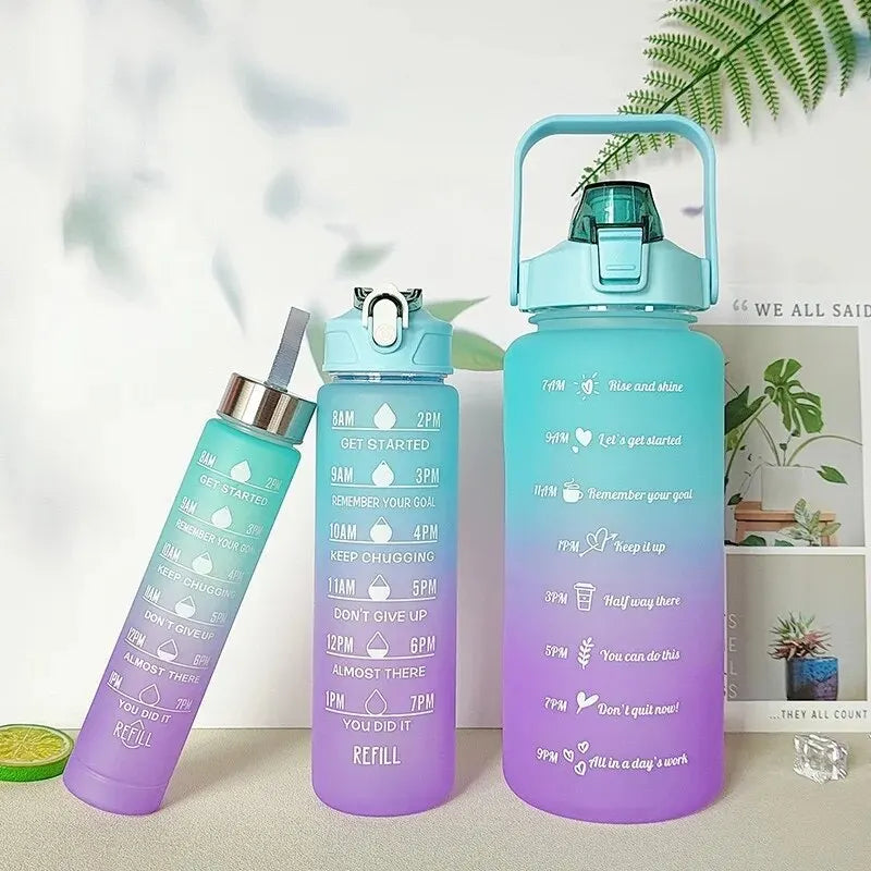 3-Piece Gradient Water Bottle Set