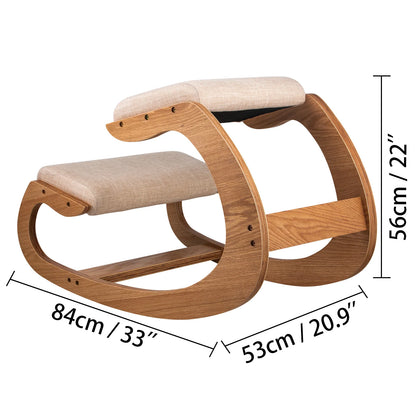 Ergonomic Wooden Kneeling Chair