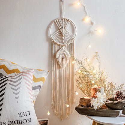 Boho Star & Moon Macrame Tapestry