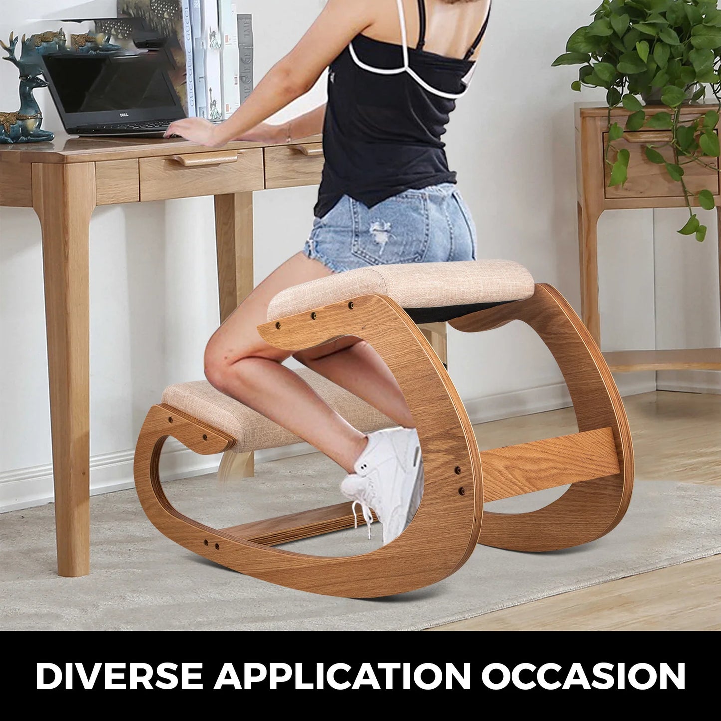 Ergonomic Wooden Kneeling Chair