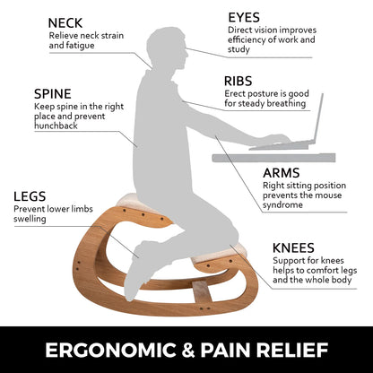 Ergonomic Wooden Kneeling Chair