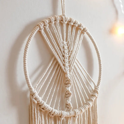 Boho Star & Moon Macrame Tapestry