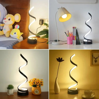 Modern Minimalist Spiral Table Lamp