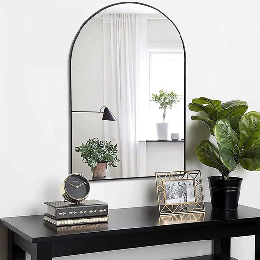 Black Arched Decorative Mirror