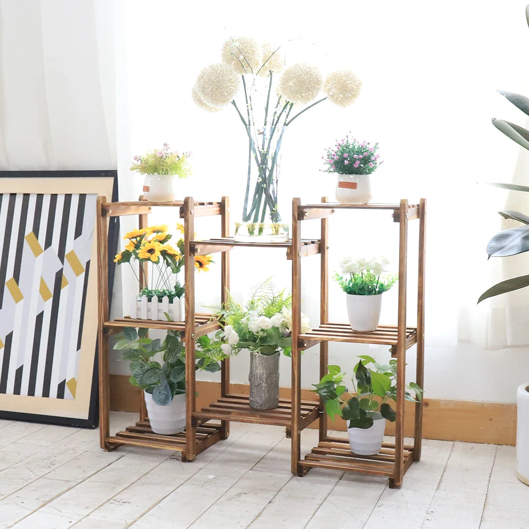 Multi-Tier Stylish Bamboo Plant Stand