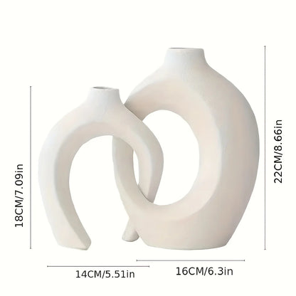 Hollow Nordic Minimalist Vase Set (2 pcs)