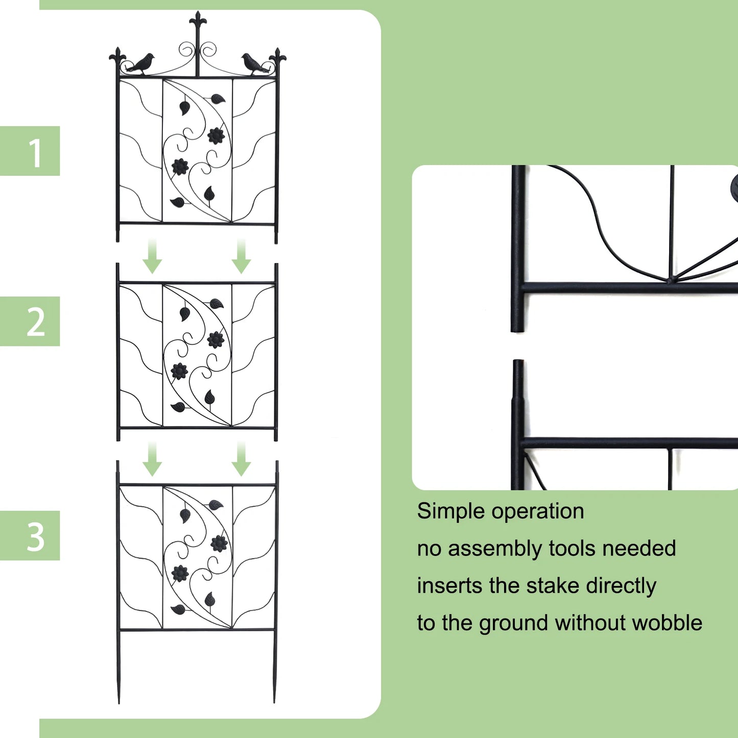 Metal Black Garden Trellis