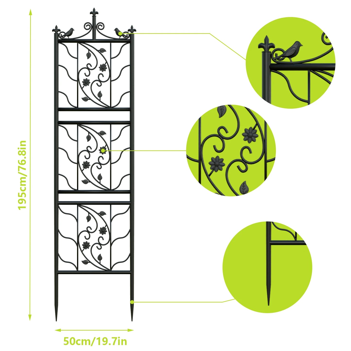 Metal Black Garden Trellis