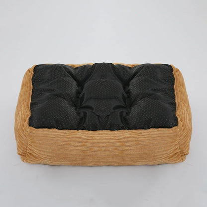 Plush Cozy Waterproof Square Pet Bed