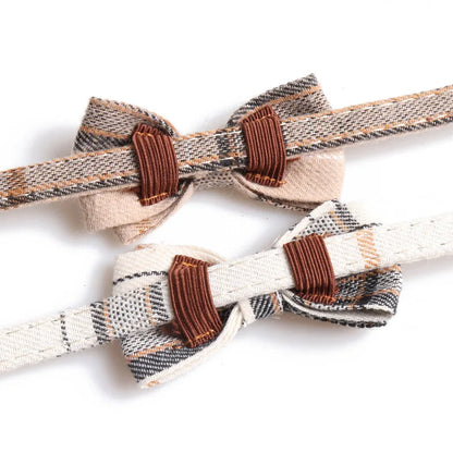 Plaid Pets Bowtie Collar Set