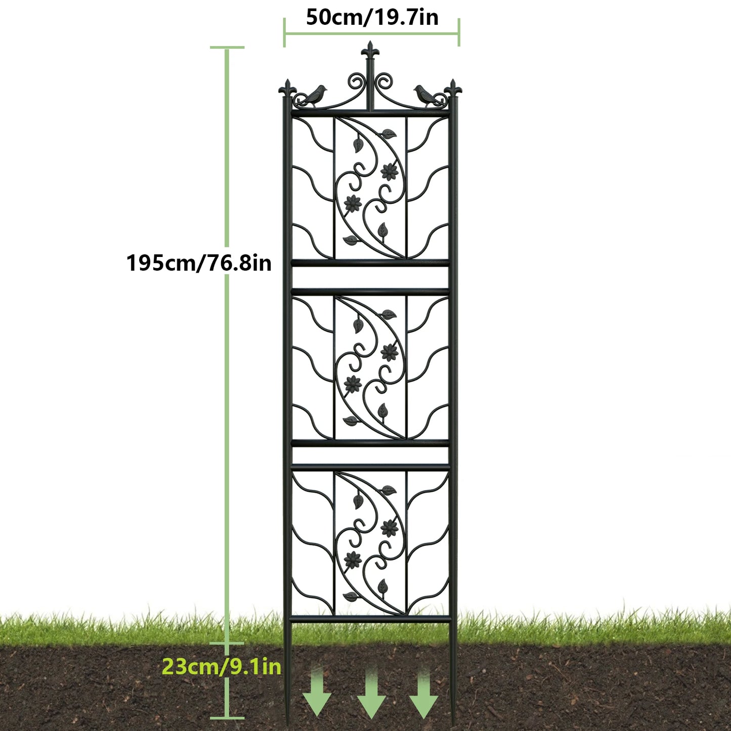 Metal Black Garden Trellis