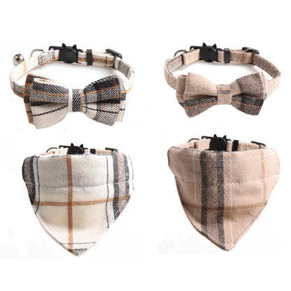 Plaid Pets Bowtie Collar Set