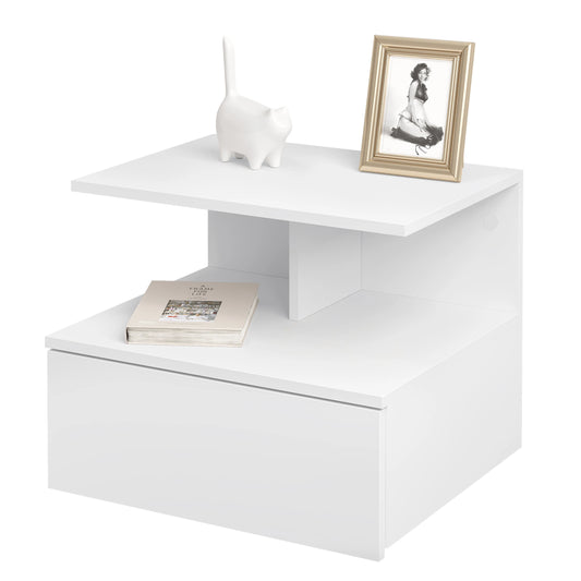 Modern Hanging Bedside Table with Drawer