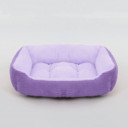 Plush Cozy Waterproof Square Pet Bed