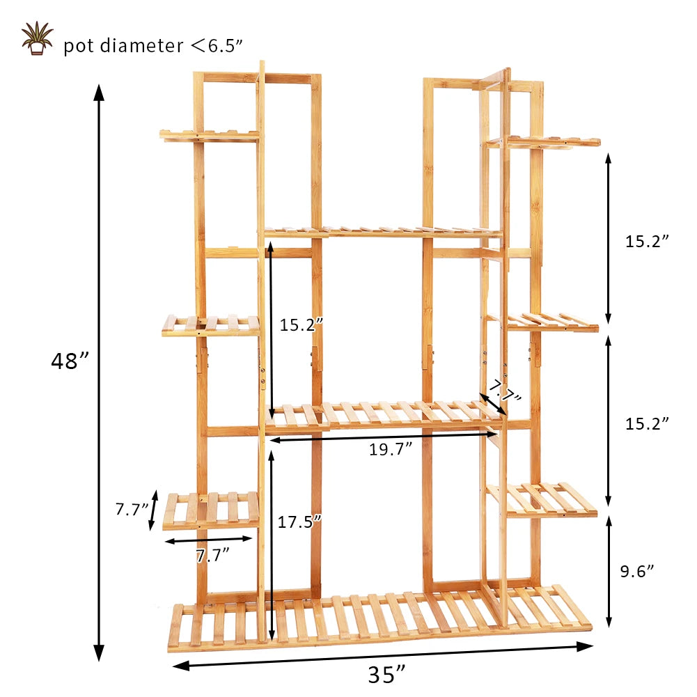 Large Bamboo Plant Stand