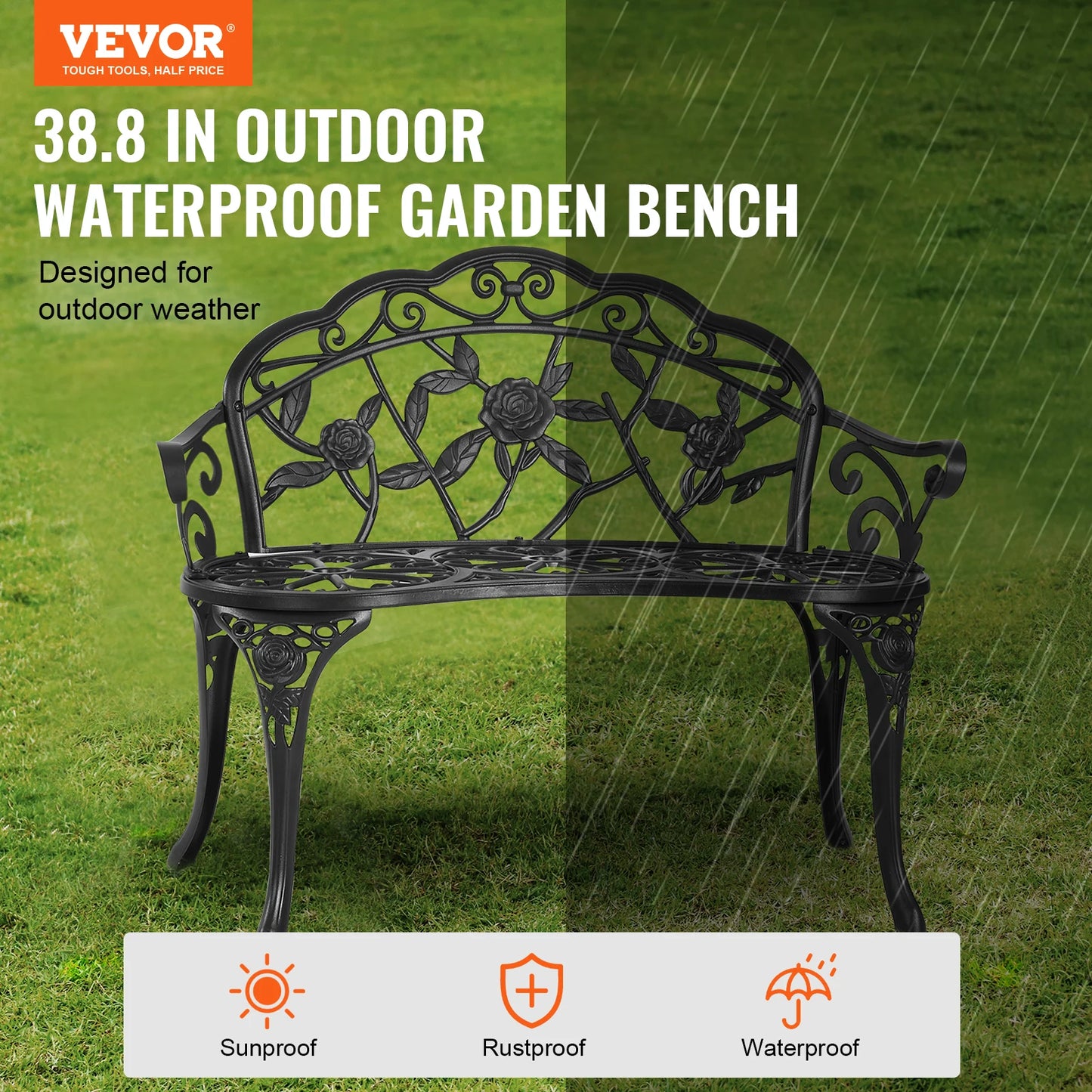 Luxurious Metal Garden Bench