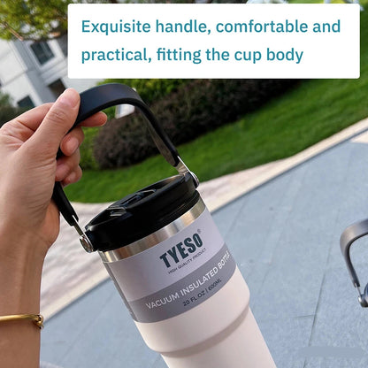 TYESO Stainless Steel Insulated Travel Bottle with Handle