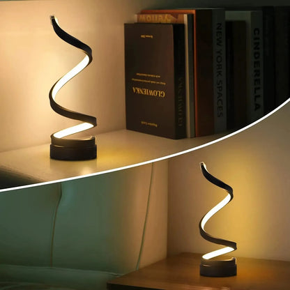 Modern Minimalist Spiral Table Lamp