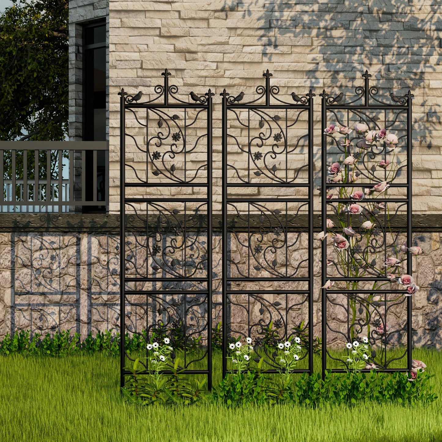 Metal Black Garden Trellis