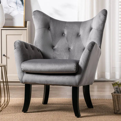 Modern Velvet High Back Accent Chair