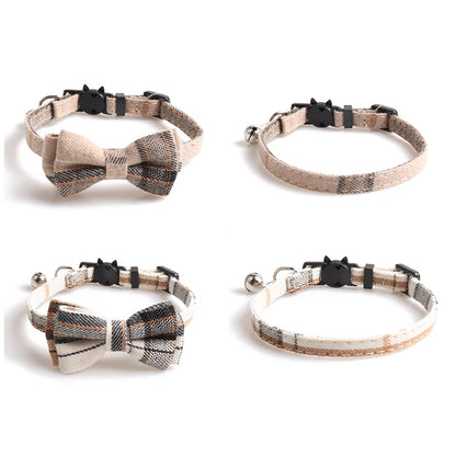 Plaid Pets Bowtie Collar Set