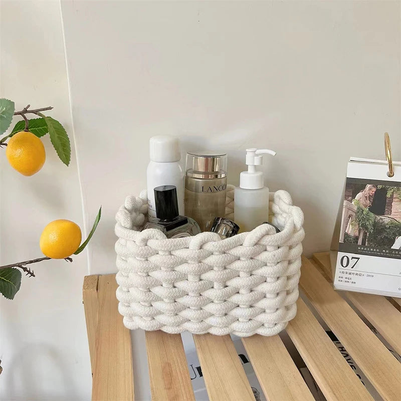 Elegant Cotton Rope Storage Basket