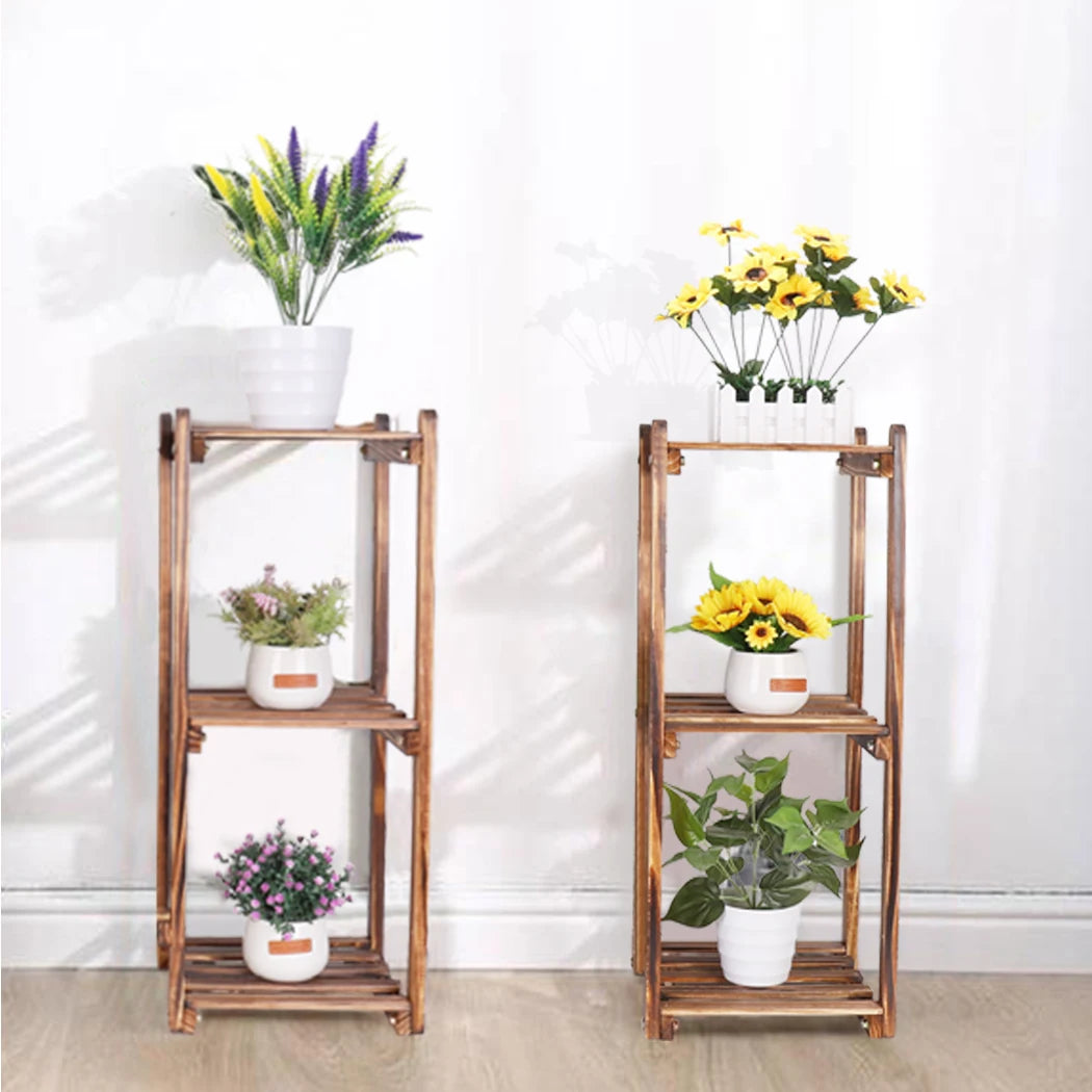 Multi-Tier Stylish Bamboo Plant Stand