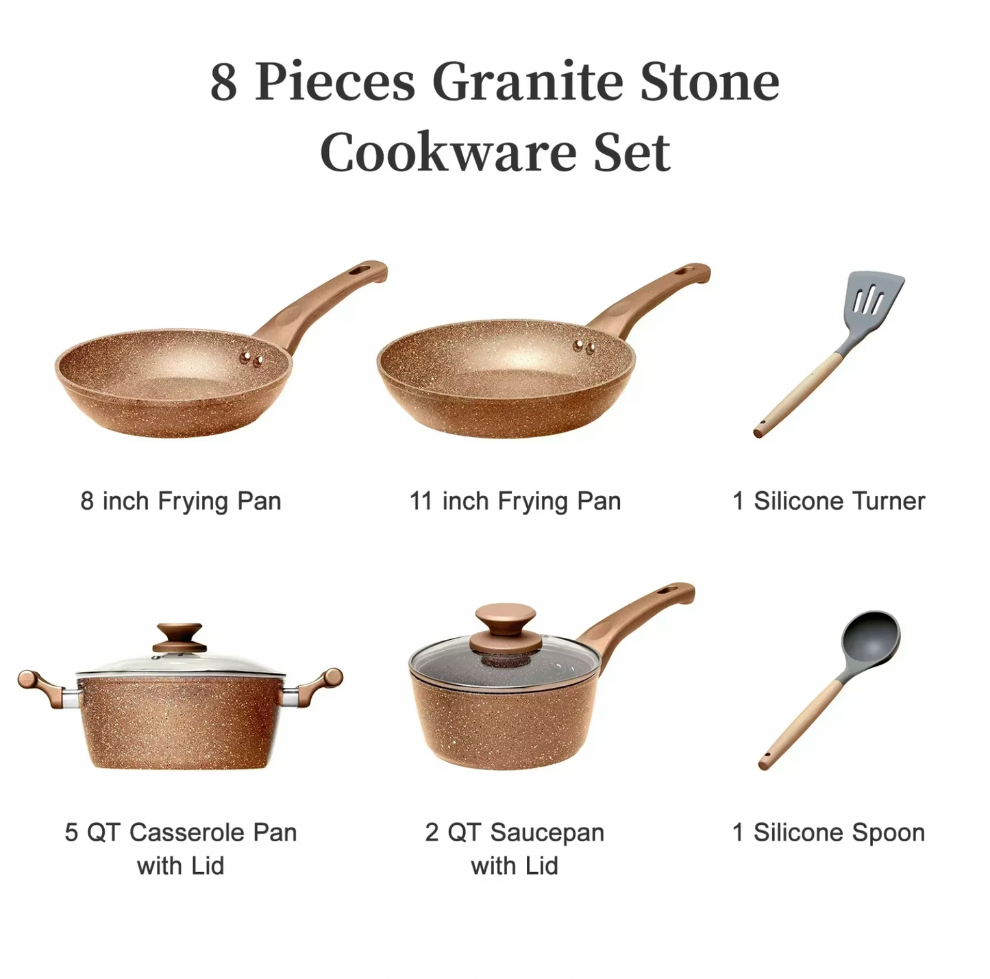 Nonstick Granite Stone Cookware Set