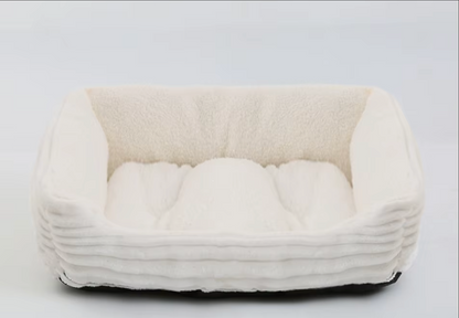 Plush Cozy Waterproof Square Pet Bed