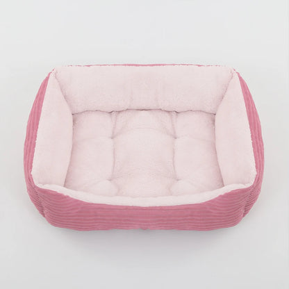 Plush Cozy Waterproof Square Pet Bed